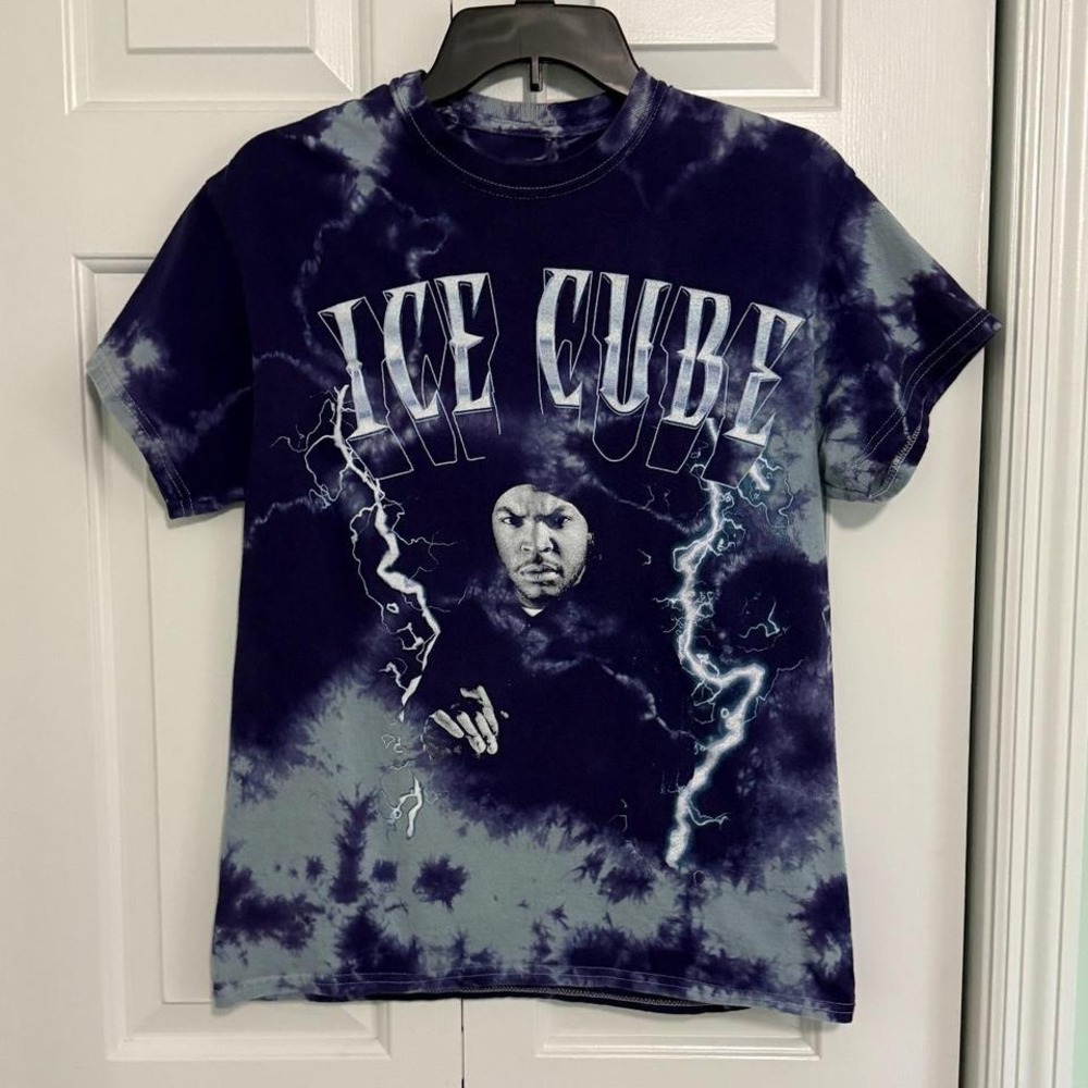 Ice Cube T-shirt women's size medium Rapper Purple Tie Dye